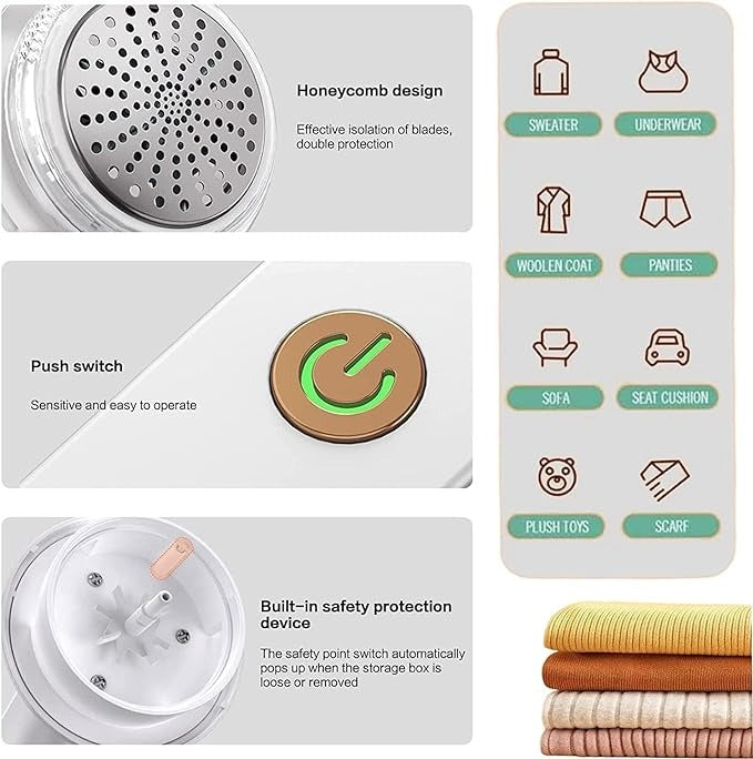 Electric Lint Remover for Clothes | Rechargeable Fabric Shaver & Anti-Pilling Trimmer