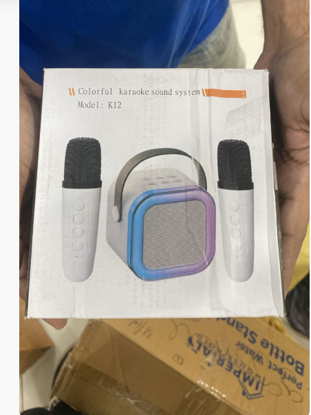 K12 Portable Bluetooth Speaker with Double Mic | Wireless Karaoke Speaker