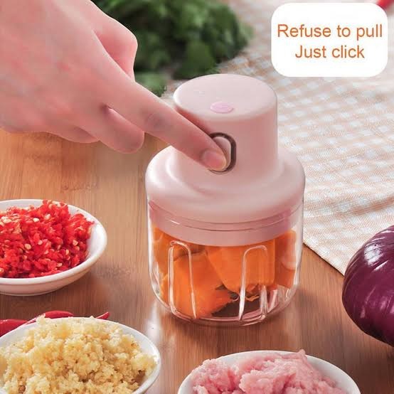 Mini USB Rechargeable Food Chopper 250ML | Portable Vegetable, Garlic & Meat Grinder