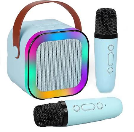 K12 Portable Bluetooth Speaker with Double Mic | Wireless Karaoke Speaker
