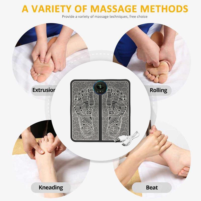 EMS Foot Massager Pad | Portable Electric Foot Massage Mat for Relaxation & Comfort