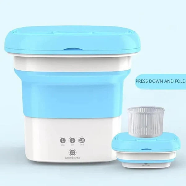 Portable Folding Washing Machine | Compact Semi-Automatic Laundry Machine for Home & Travel