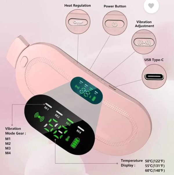 Portable Menstrual Heating Pad Belt – Rechargeable Period Cramp Relief Massager