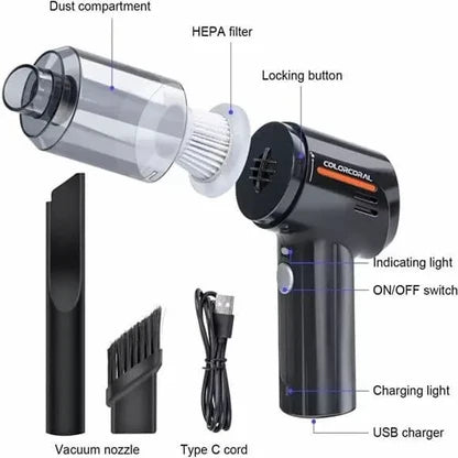 3-in-1 Portable Cordless Vacuum Cleaner | Compact Handheld Dust Cleaner