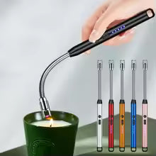 Rechargeable Arc Lighter – USB Metal Flameless Electric Lighter with Hanging Hook
