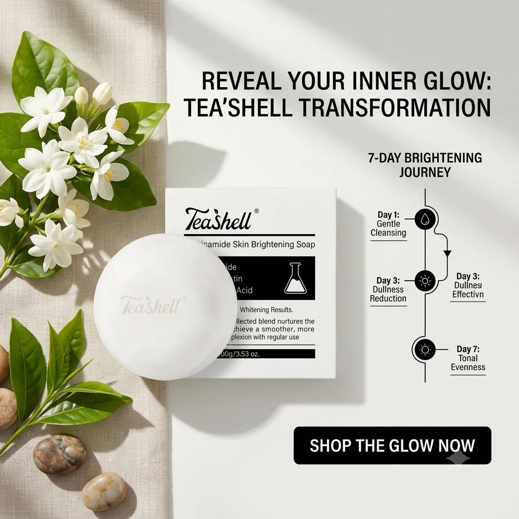 Teashell Niacinamide Skin Brightening Soap 100g | Daily Face & Body Cleansing Bar