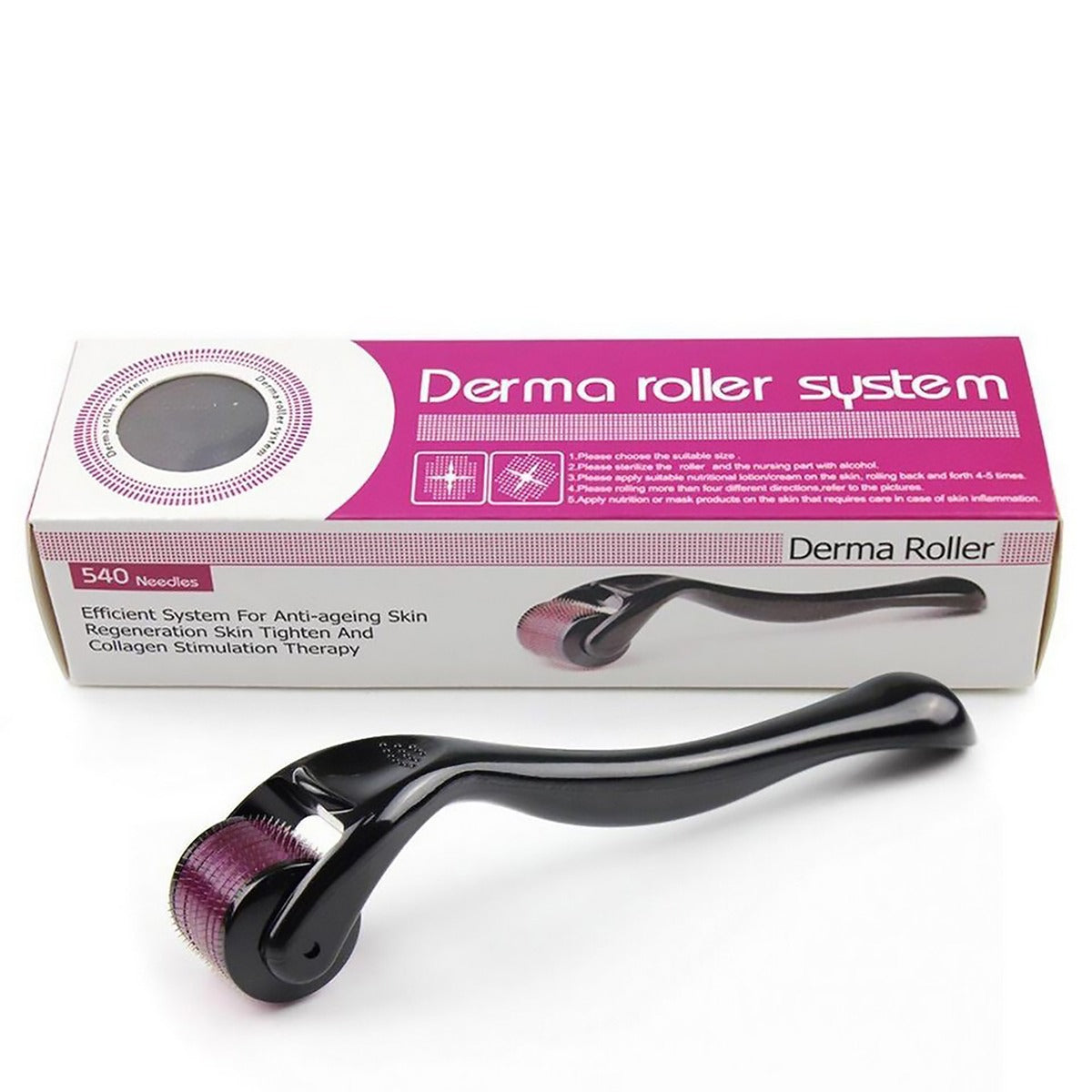 0.5mm Derma Roller with 540 Micro Needles | Hair & Skin Care Tool