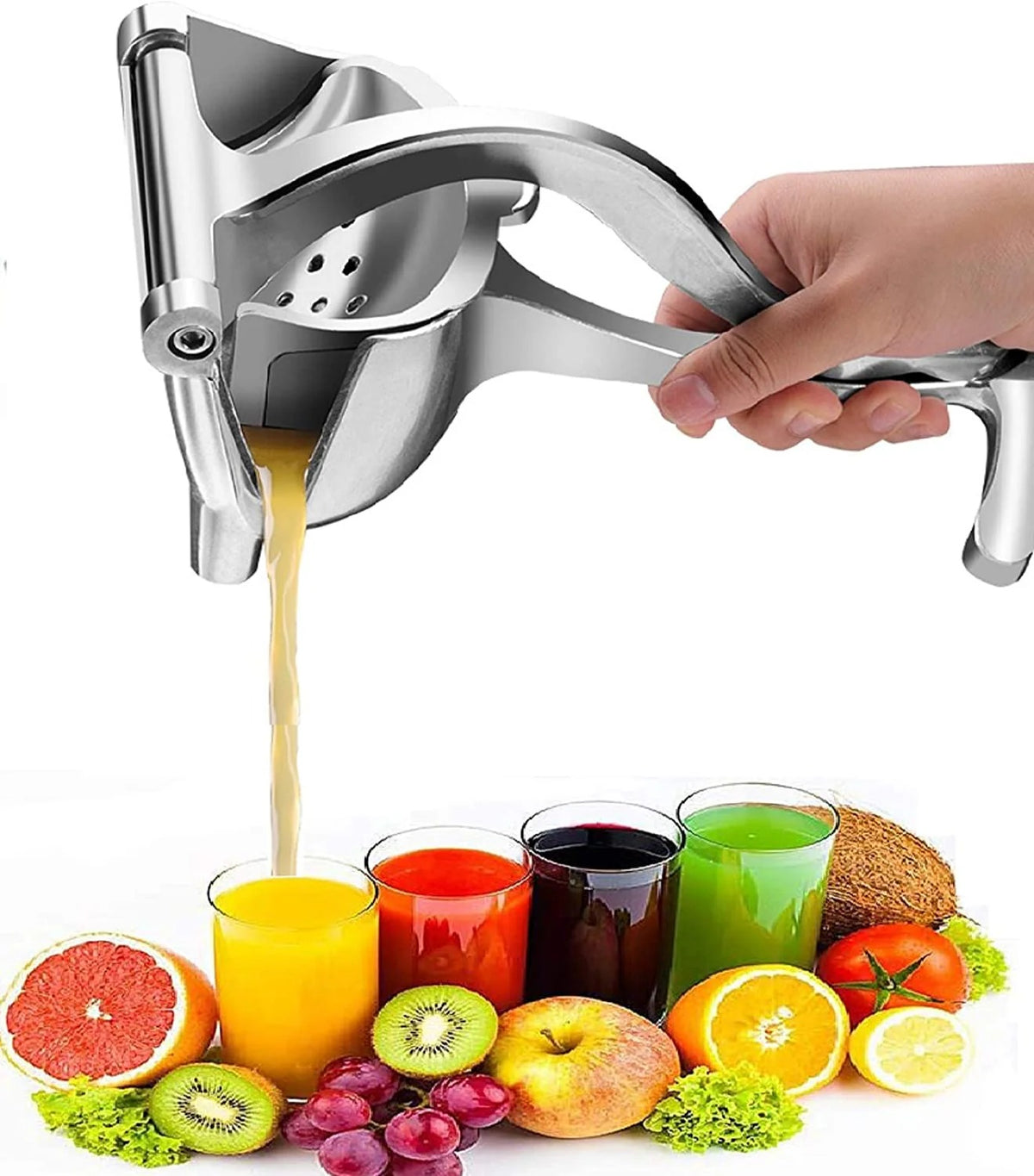 Stainless Steel Lemon & Orange Clip Juicer | Manual Handheld Fruit Squeezer
