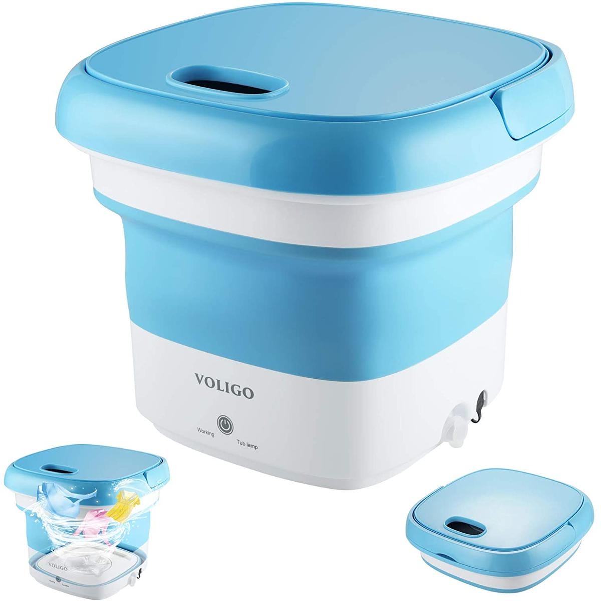 Portable Folding Washing Machine | Compact Semi-Automatic Laundry Machine for Home & Travel