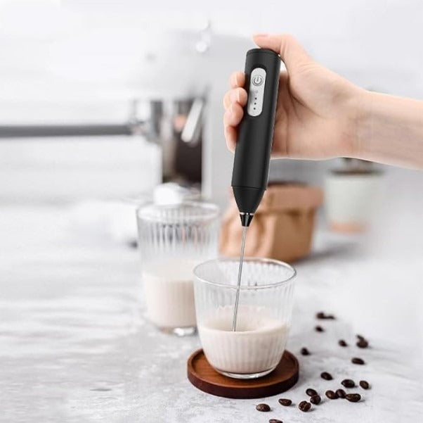 Electric Coffee & Egg Beater | USB Rechargeable 2-in-1 Handheld Mixer | Adjustable Speed Milk Frother