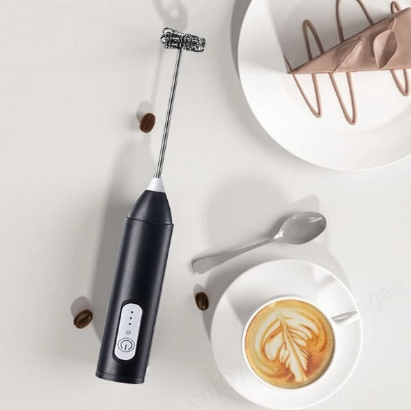 Electric Coffee & Egg Beater | USB Rechargeable 2-in-1 Handheld Mixer | Adjustable Speed Milk Frother