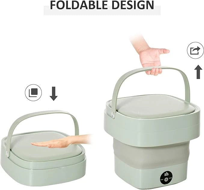Portable Folding Washing Machine | Compact Semi-Automatic Laundry Machine for Home & Travel