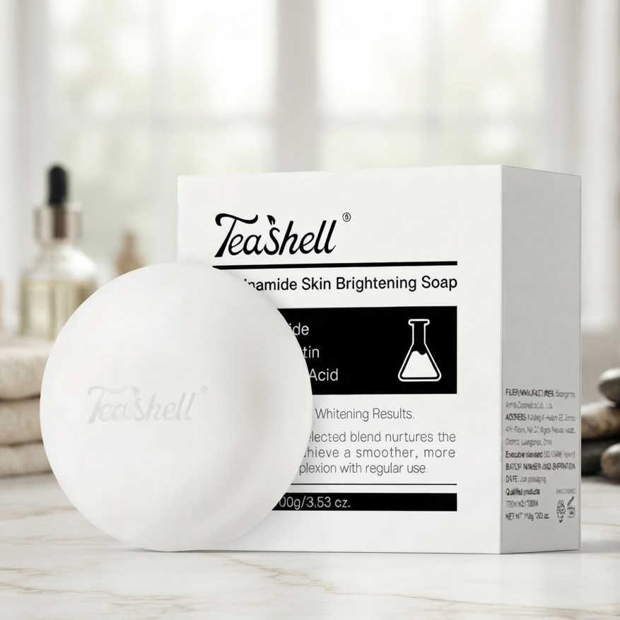 Teashell Niacinamide Skin Brightening Soap 100g | Daily Face & Body Cleansing Bar
