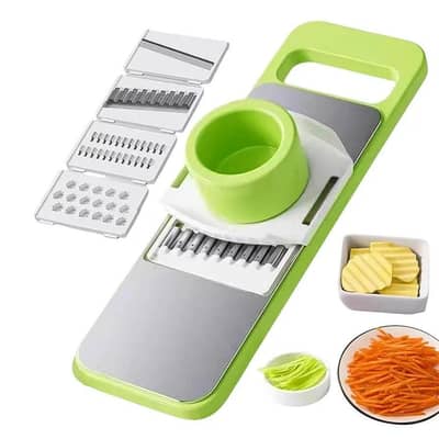 5-in-1 Stainless Steel Vegetable Cutter & Slicer | Multifunctional Kitchen Tool 12 Inch
