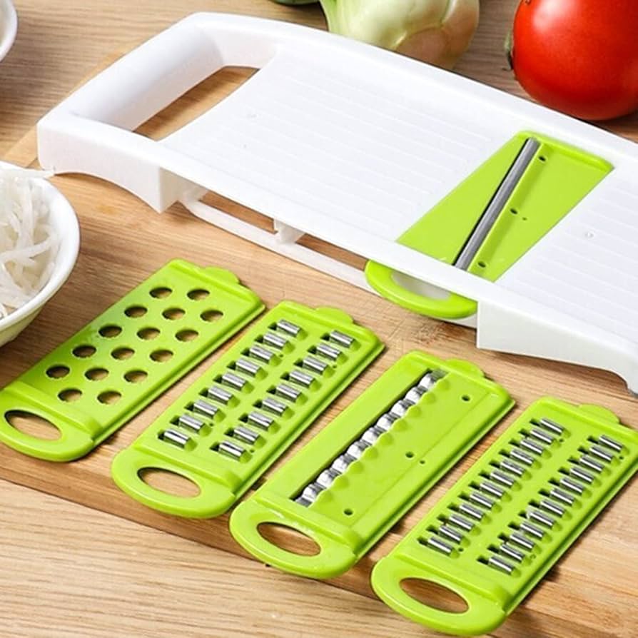 5-in-1 Stainless Steel Vegetable Cutter & Slicer | Multifunctional Kitchen Tool 12 Inch