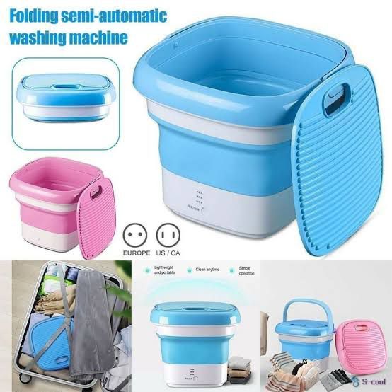 Portable Folding Washing Machine | Compact Semi-Automatic Laundry Machine for Home & Travel